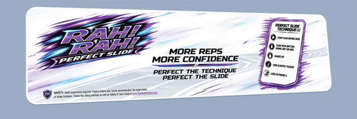 Purple Haze Rah Rah Perfect Slide 87 x 23.75 softball sliding training mat with sliding technique and safety instructions.